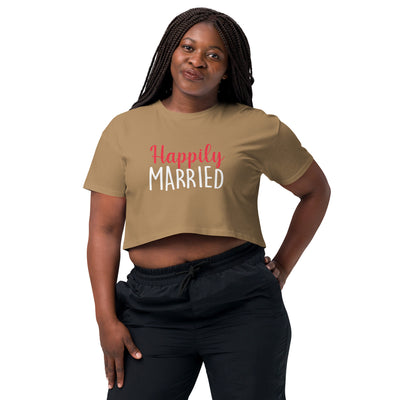 Happily Married  - Women’s crop top