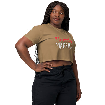 Happily Married  - Women’s crop top